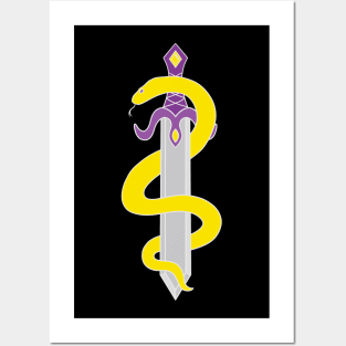 Sword and Snake (Non-Binary Colors) Posters and Art